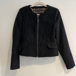 Express womens black fotted winter jacket/ coat size medium
